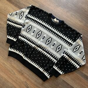 VTG Knit Style‎ Ash Creek Geometric Sweater Multicolor Pullover Sz XXL